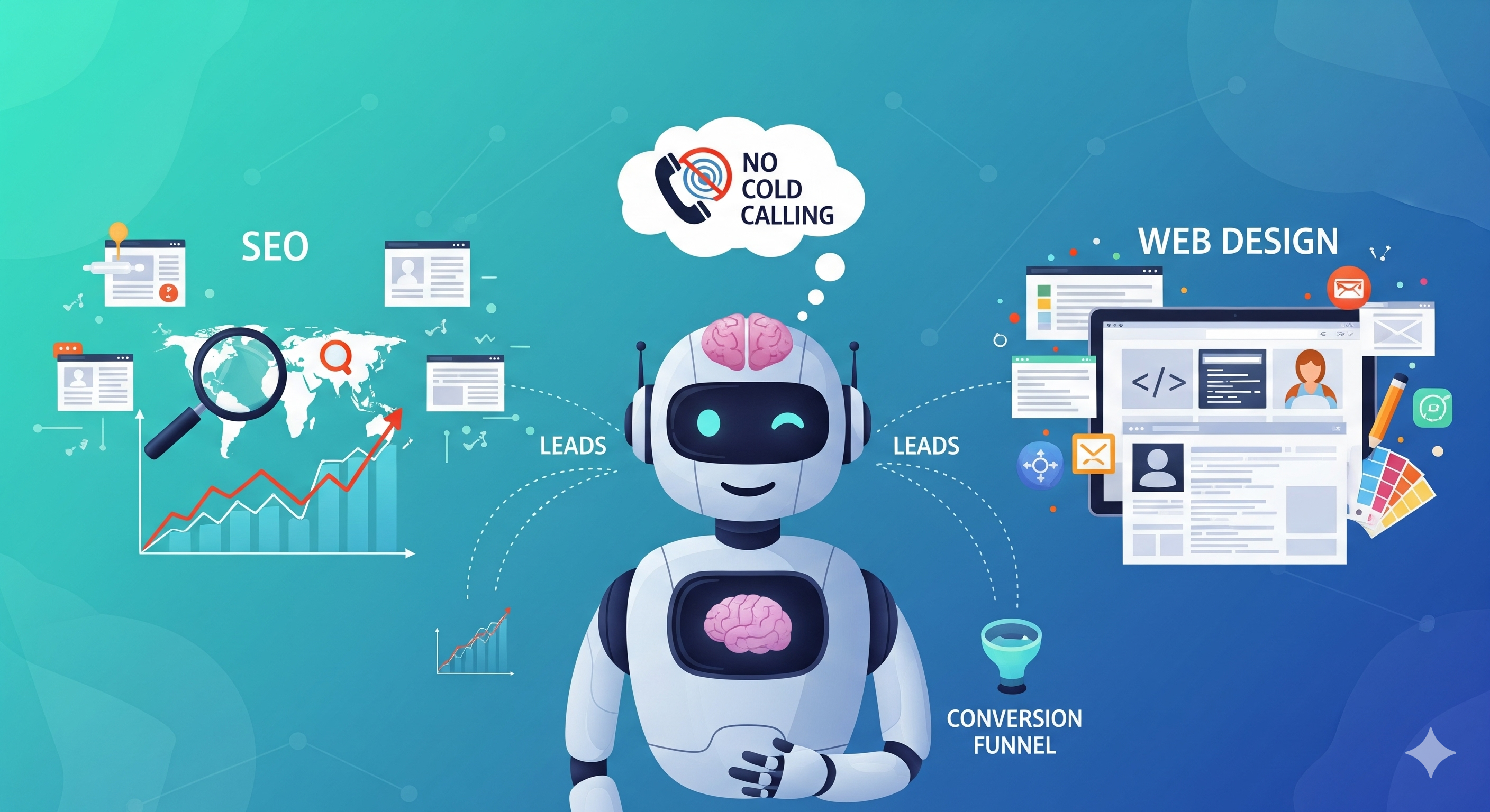 AI Optimized SEO and Web Design Leads Without Cold Calling